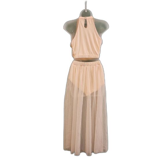 Lyrical Champagne Dance Costume Two Piece Outfit Sz M - Picture 6 of 9